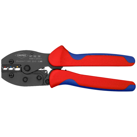 Knipex PreciForce Crimpzange brüniert für 0,5 - 6,0 mm² Klemmhülsen