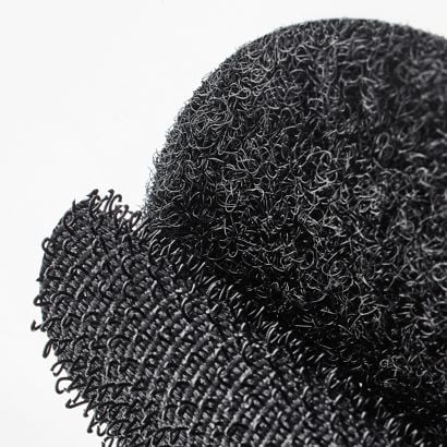 Klettpunkte aus Nylon/Polyester - 21mm - schwarz