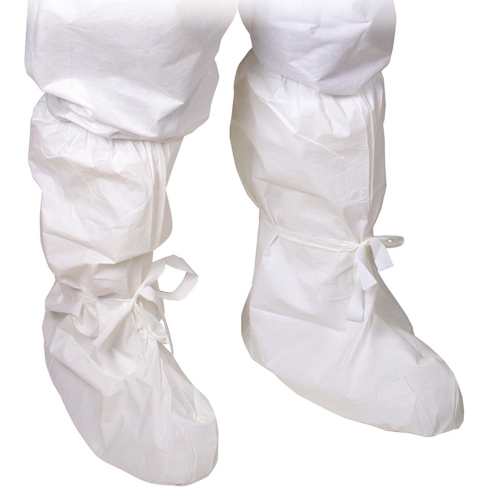 Überziehstiefel zum Binden - weiß