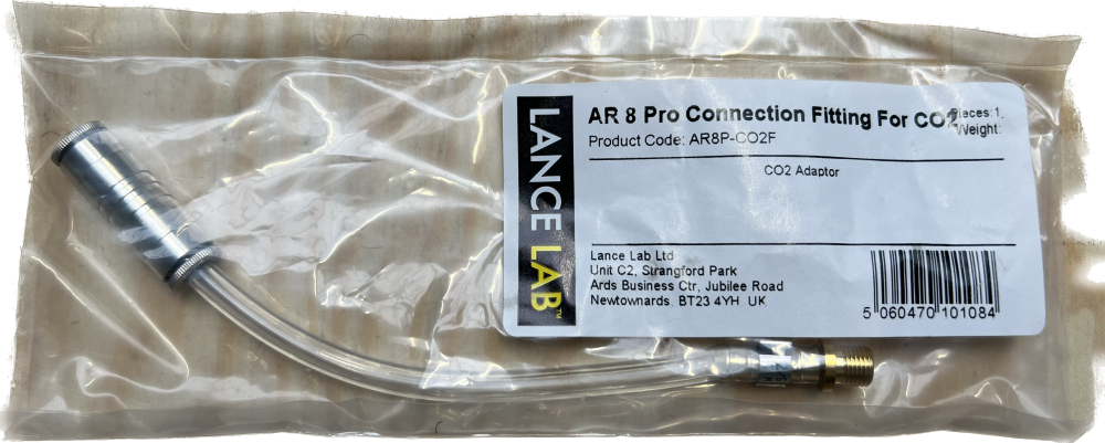 Lance Lab Kompressions-Fitting mit Schlauch für CO²-Patronen